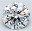 Natural Diamond 5.05 Carats, Round with Excellent Cut, G Color, VVS2 Clarity and Certified by GIA