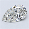 Natural Diamond 1.77 Carats, Pear with  Cut, H Color, SI1 Clarity and Certified by GIA