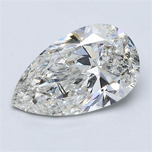 Picture of Natural Diamond 1.77 Carats, Pear with  Cut, H Color, SI1 Clarity and Certified by GIA