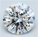 Natural Diamond 5.56 Carats, Round with Excellent Cut, F Color, VVS2 Clarity and Certified by GIA