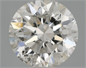 Natural Diamond 0.50 Carats, Round with Excellent Cut, G Color, I1 Clarity and Certified by IGI