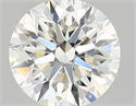 Natural Diamond 0.57 Carats, Round with Excellent Cut, K Color, VVS2 Clarity and Certified by GIA