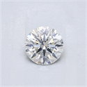 Natural Diamond 0.41 Carats, Round with Excellent Cut, H Color, I1 Clarity and Certified by GIA