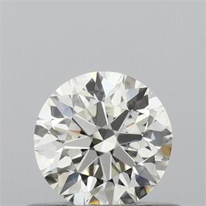 Picture of Natural Diamond 0.44 Carats, Round with Excellent Cut, I Color, VVS1 Clarity and Certified by IGI