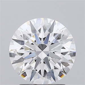 Picture of Natural Diamond 2.06 Carats, Round with Excellent Cut, D Color, VS2 Clarity and Certified by GIA