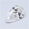 Natural Diamond 2.00 Carats, Pear with  Cut, D Color, SI2 Clarity and Certified by IGI