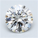 Natural Diamond 1.70 Carats, Round with Excellent Cut, H Color, SI1 Clarity and Certified by GIA