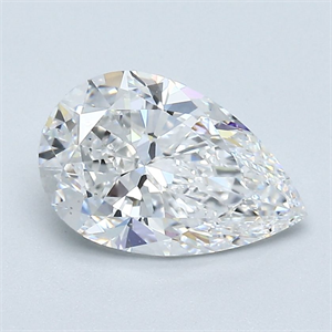 Picture of Natural Diamond 1.51 Carats, Pear with  Cut, E Color, VS2 Clarity and Certified by GIA