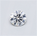 Natural Diamond 0.40 Carats, Round with Very Good Cut, F Color, I1 Clarity and Certified by GIA