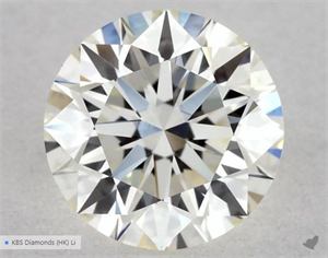 Picture of Natural Diamond 0.58 Carats, Round with Excellent Cut, K Color, VVS2 Clarity and Certified by GIA