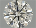 Natural Diamond 0.52 Carats, Round with Excellent Cut, H Color, SI1 Clarity and Certified by IGI