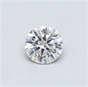 Natural Diamond 0.40 Carats, Round with Excellent Cut, F Color, SI2 Clarity and Certified by GIA