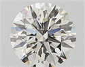 Natural Diamond 0.57 Carats, Round with Excellent Cut, J Color, SI1 Clarity and Certified by GIA