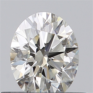 Picture of Natural Diamond 0.41 Carats, Round with Excellent Cut, J Color, VVS1 Clarity and Certified by GIA