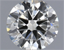 Natural Diamond 0.54 Carats, Round with Excellent Cut, I Color, VVS2 Clarity and Certified by IGI