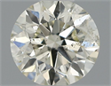 Natural Diamond 0.40 Carats, Round with Very Good Cut, K Color, SI2 Clarity and Certified by IGI