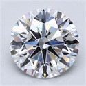 Natural Diamond 2.40 Carats, Round with Excellent Cut, E Color, VS1 Clarity and Certified by GIA