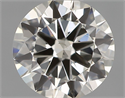 Natural Diamond 0.50 Carats, Round with Excellent Cut, H Color, SI1 Clarity and Certified by IGI