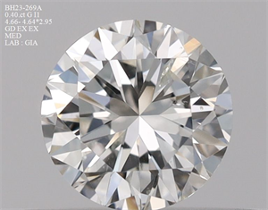 Picture of Natural Diamond 0.40 Carats, Round with Good Cut, G Color, I1 Clarity and Certified by GIA