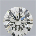 Natural Diamond 0.55 Carats, Round with Excellent Cut, K Color, VS2 Clarity and Certified by GIA