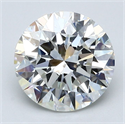 Natural Diamond 2.15 Carats, Round with Excellent Cut, I Color, SI1 Clarity and Certified by GIA