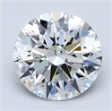 Natural Diamond 2.13 Carats, Round with Excellent Cut, G Color, SI1 Clarity and Certified by GIA