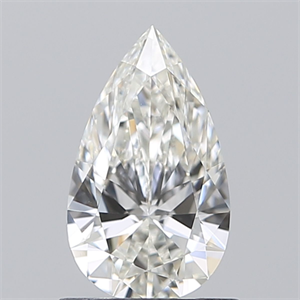 Picture of Natural Diamond 0.91 Carats, Pear with  Cut, G Color, IF Clarity and Certified by IGI