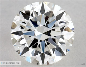 Picture of Natural Diamond 0.40 Carats, Round with Excellent Cut, G Color, VS1 Clarity and Certified by GIA