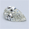 Natural Diamond 1.51 Carats, Pear with  Cut, J Color, SI1 Clarity and Certified by GIA