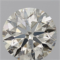 Natural Diamond 0.46 Carats, Round with Excellent Cut, K Color, SI1 Clarity and Certified by GIA