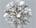 Natural Diamond 5.00 Carats, Round with Excellent Cut, J Color, VS2 Clarity and Certified by GIA