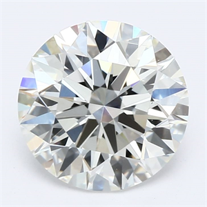 Picture of Natural Diamond 1.80 Carats, Round with Excellent Cut, J Color, VVS2 Clarity and Certified by GIA