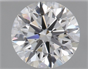 Natural Diamond 0.41 Carats, Round with Excellent Cut, F Color, VS2 Clarity and Certified by GIA