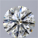 Natural Diamond 5.02 Carats, Round with Excellent Cut, J Color, VS2 Clarity and Certified by GIA