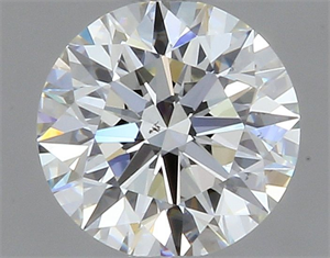 Picture of Natural Diamond 0.44 Carats, Round with Excellent Cut, I Color, SI1 Clarity and Certified by GIA