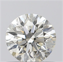 Natural Diamond 0.60 Carats, Round with Excellent Cut, J Color, VVS2 Clarity and Certified by GIA