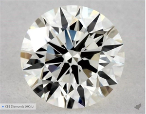 Picture of Natural Diamond 0.52 Carats, Round with Excellent Cut, K Color, VVS1 Clarity and Certified by GIA