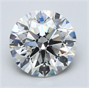 Natural Diamond 2.20 Carats, Round with Excellent Cut, G Color, SI1 Clarity and Certified by GIA