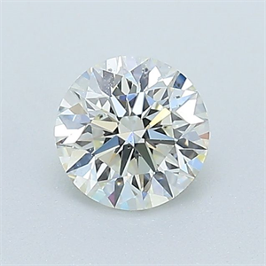 Picture of Natural Diamond 0.52 Carats, Round with Excellent Cut, J Color, VS2 Clarity and Certified by GIA