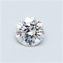 Natural Diamond 0.44 Carats, Round with Very Good Cut, E Color, VVS2 Clarity and Certified by GIA