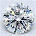 Natural Diamond 5.04 Carats, Round with Excellent Cut, F Color, SI2 Clarity and Certified by GIA