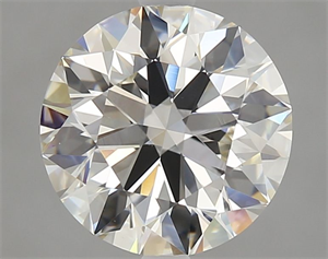 Picture of Natural Diamond 3.08 Carats, Round with Excellent Cut, K Color, VS1 Clarity and Certified by GIA