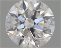 Natural Diamond 0.50 Carats, Round with Excellent Cut, D Color, I1 Clarity and Certified by IGI