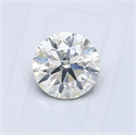 Natural Diamond 0.65 Carats, Round with Good Cut, J Color, I1 Clarity and Certified by GIA