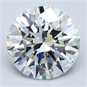 Natural Diamond 2.83 Carats, Round with Excellent Cut, G Color, VVS2 Clarity and Certified by GIA