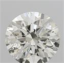 Natural Diamond 0.70 Carats, Round with Excellent Cut, K Color, I1 Clarity and Certified by IGI