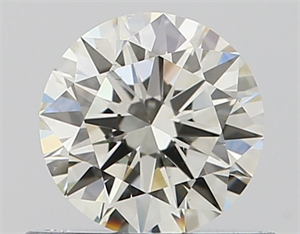 Picture of Natural Diamond 0.52 Carats, Round with Excellent Cut, K Color, VS2 Clarity and Certified by GIA