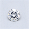 Natural Diamond 0.40 Carats, Round with Excellent Cut, E Color, I1 Clarity and Certified by GIA