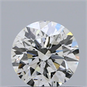 Natural Diamond 0.40 Carats, Round with Excellent Cut, H Color, SI1 Clarity and Certified by IGI