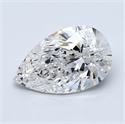 Natural Diamond 5.03 Carats, Pear with  Cut, F Color, SI2 Clarity and Certified by GIA